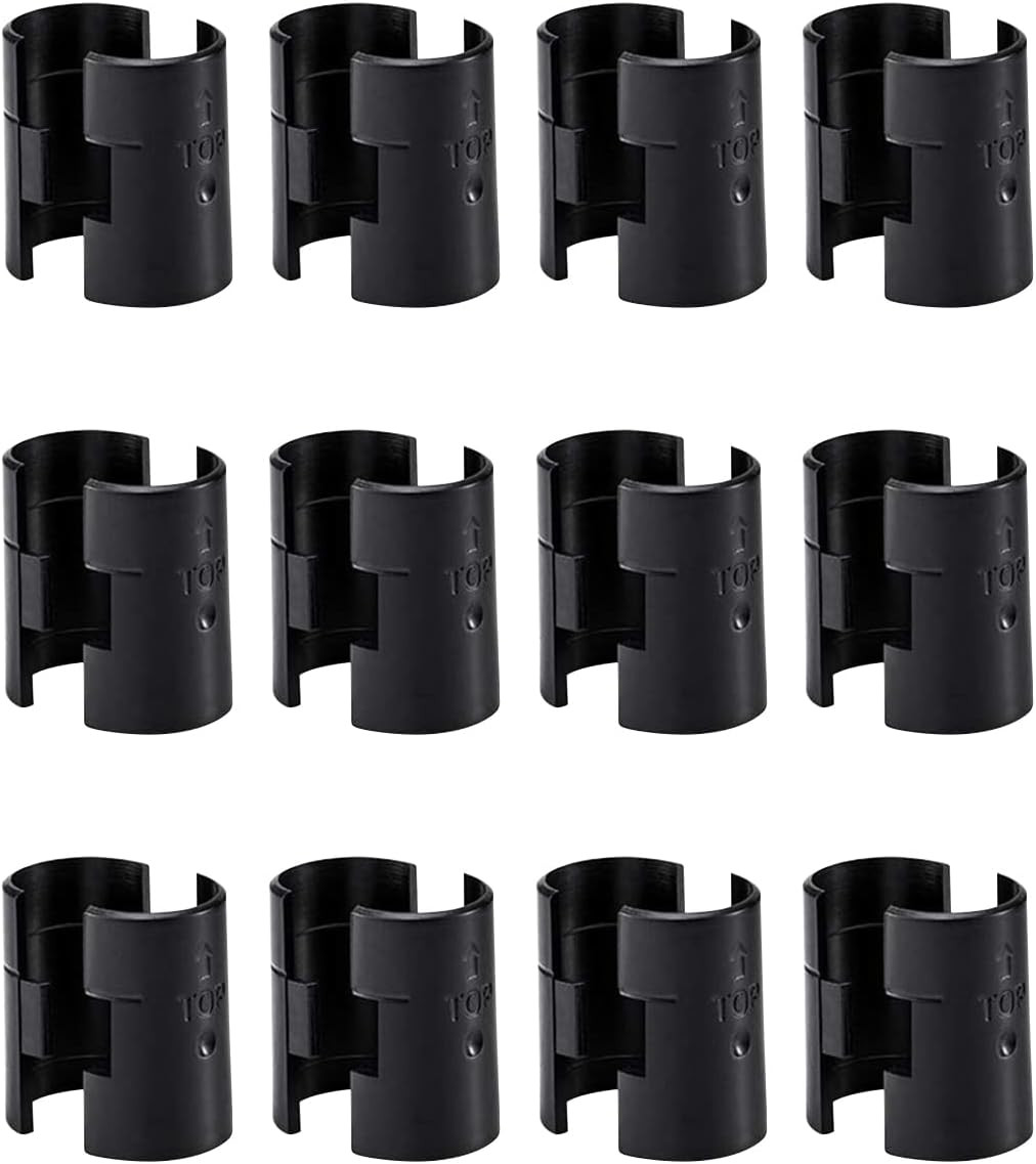 24pcs Wire Shelving Shelf Lock Clips for 1in Post Plastic Sleeves 12 Pair