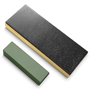 Premium Leather Strop for Knife Sharpening with Polishing Compound – Sharpening