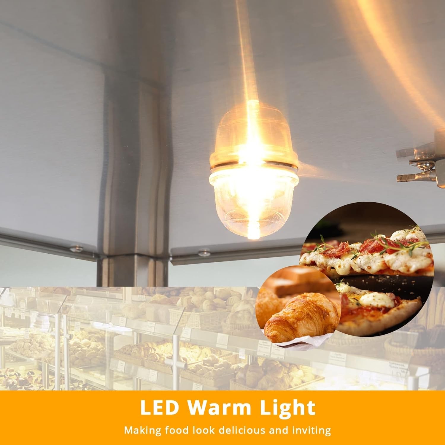 3-Tier Food Warmer Countertop,Commercial Warm for Food Pizza Warmer Display Case