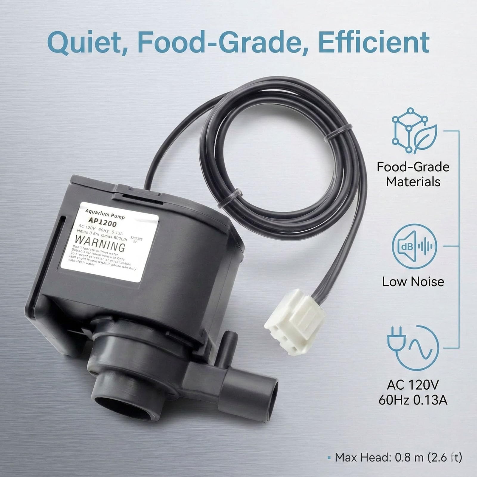 Commercial Ice Maker Water Pump 120V, Upgraded Submersible Pump for HZB Models