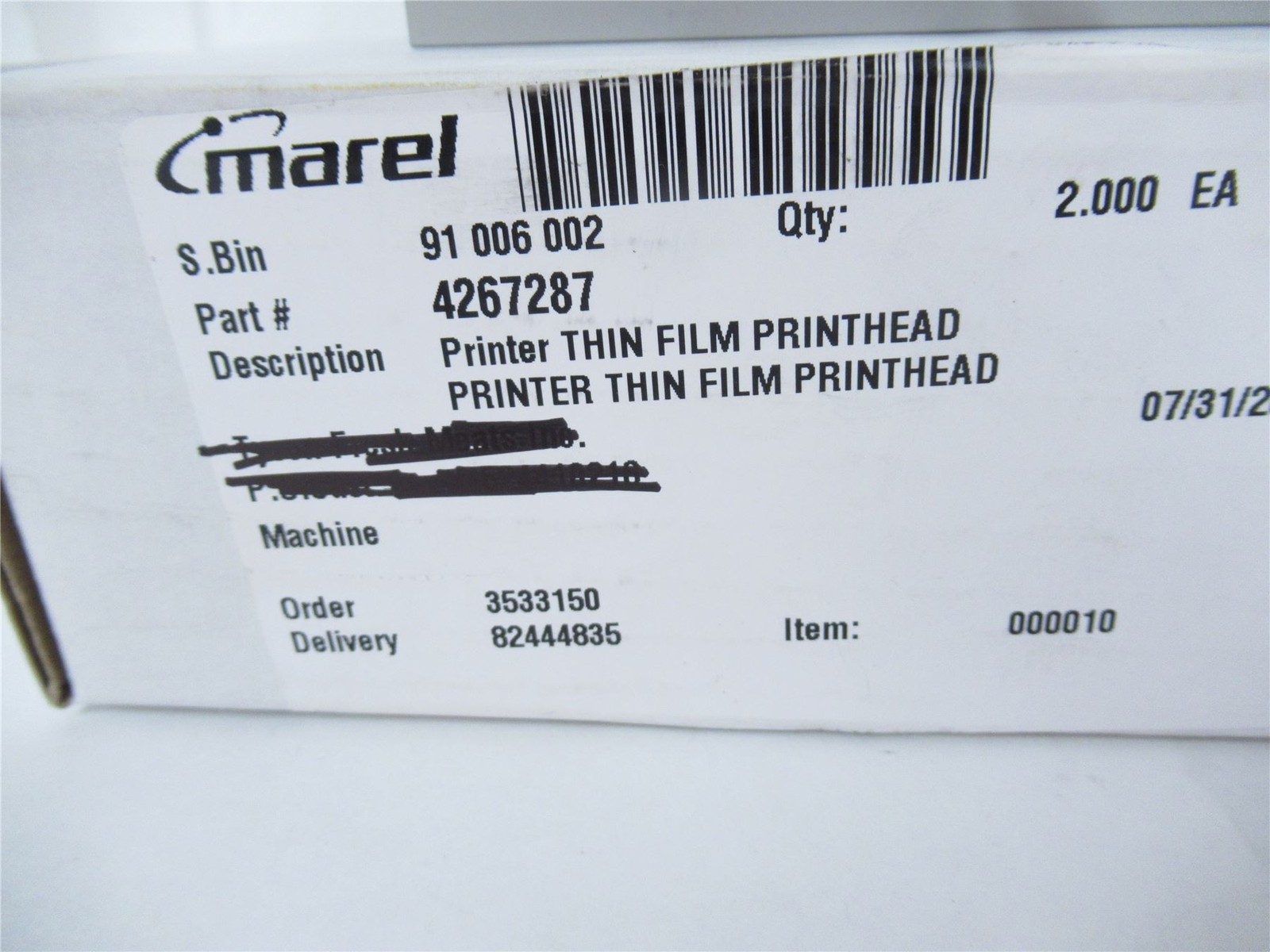 246835 New In Box; Marel 4267287 Printhead Thin Film Printer