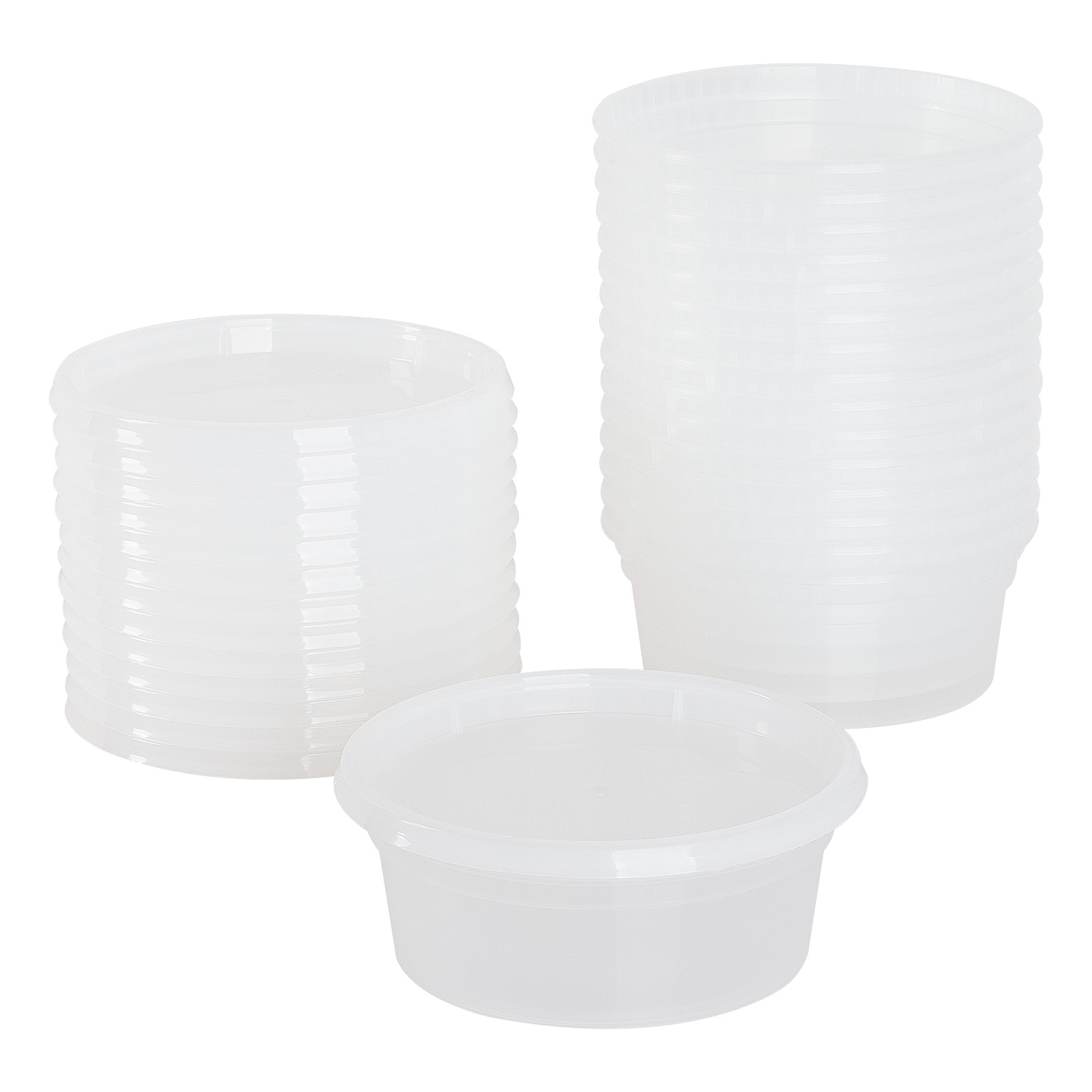 Karat 8oz PP Plastic Injection Molded Deli Containers & Lids – 240ct,FP-IMDC8-PP