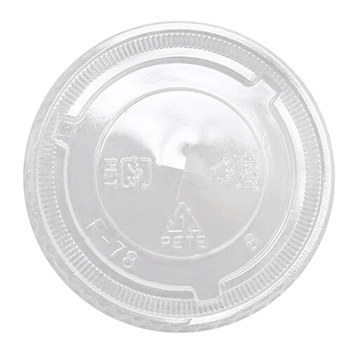 Karat 78mm PET Plastic Flat Lids – 1,000 ct, C-KC78TS
