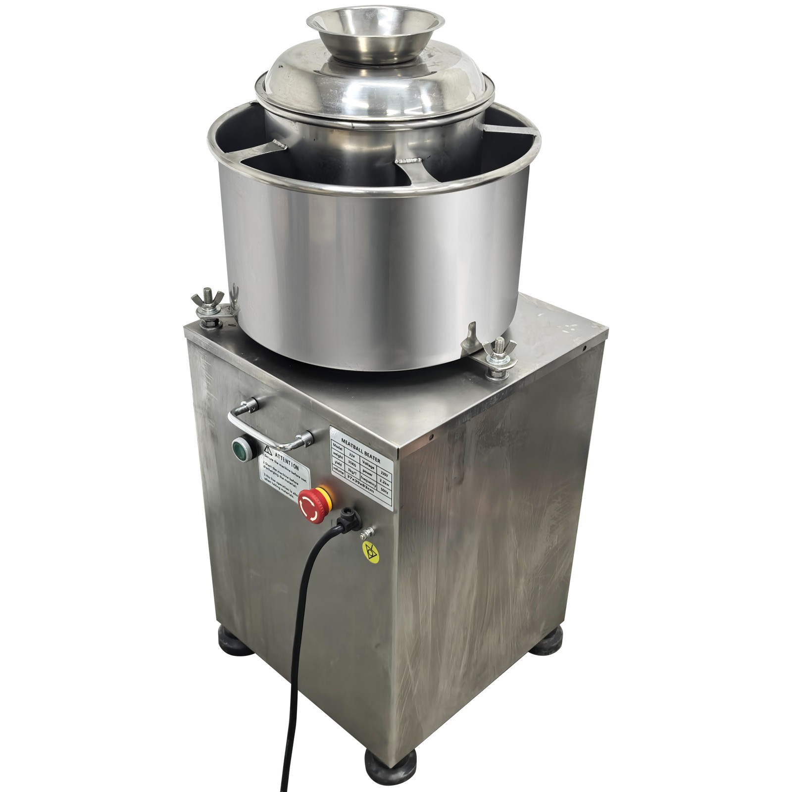 220V Commercial Meatball Beating Meat Puree Making Machine Stainless 2200W