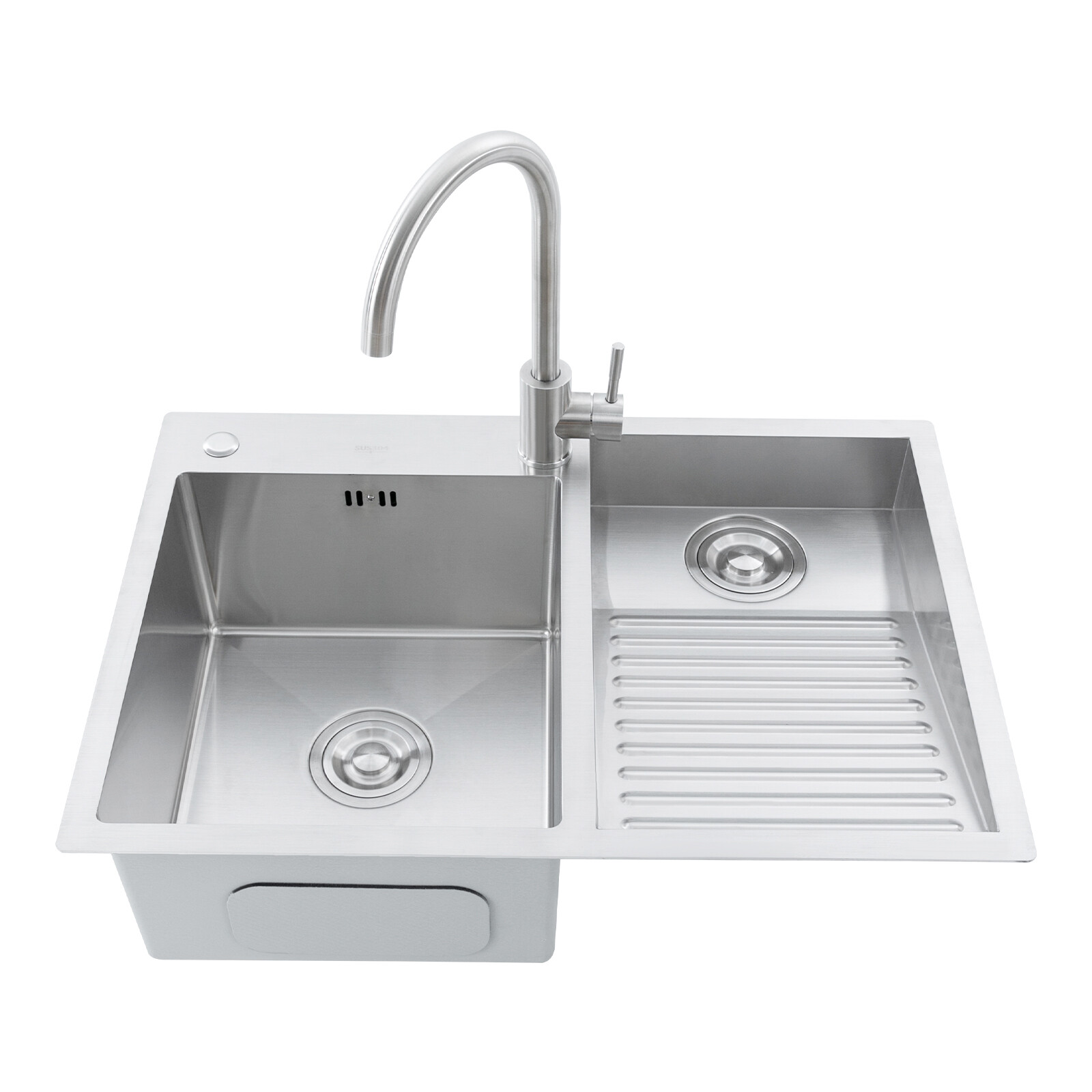 Stainless Steel Drop-in Laundry Sink Workstation Sink w/ Faucet 27.56*18.9*8.66″