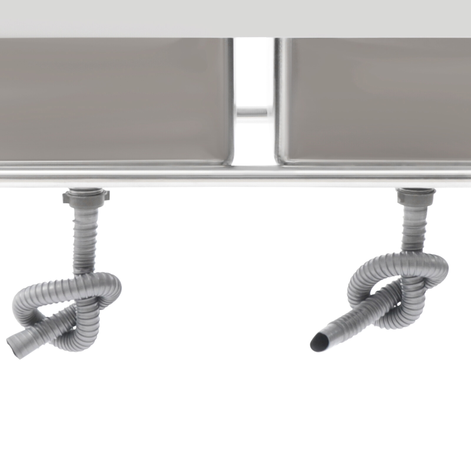 Stainless Steel Commercial 2 Dual Compartment Utility Prep Sink w/ Basins Faucet
