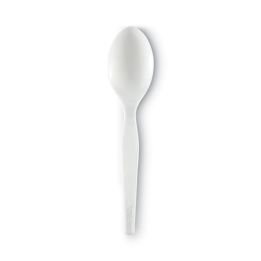 Dixie TM217 Heavy Mediumweight Plastic Cutlery Teaspoons – White (1000/Ct) New