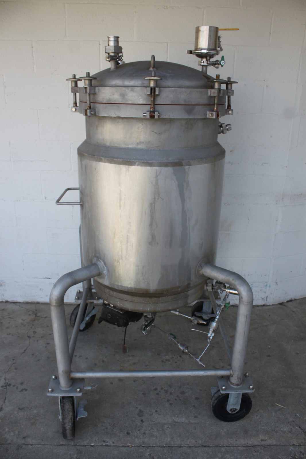 Cherry Burrell Stainless Steel Pressure Tank on Wheels AS-IS