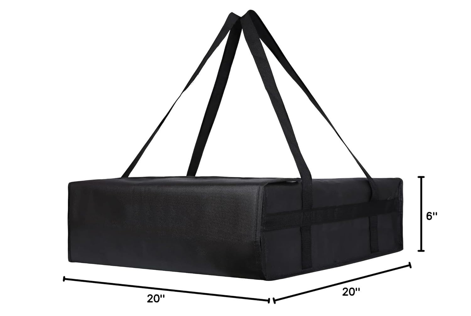 Insulated Pizza Delivery Bag 20x20x6 for Hot Food Transport