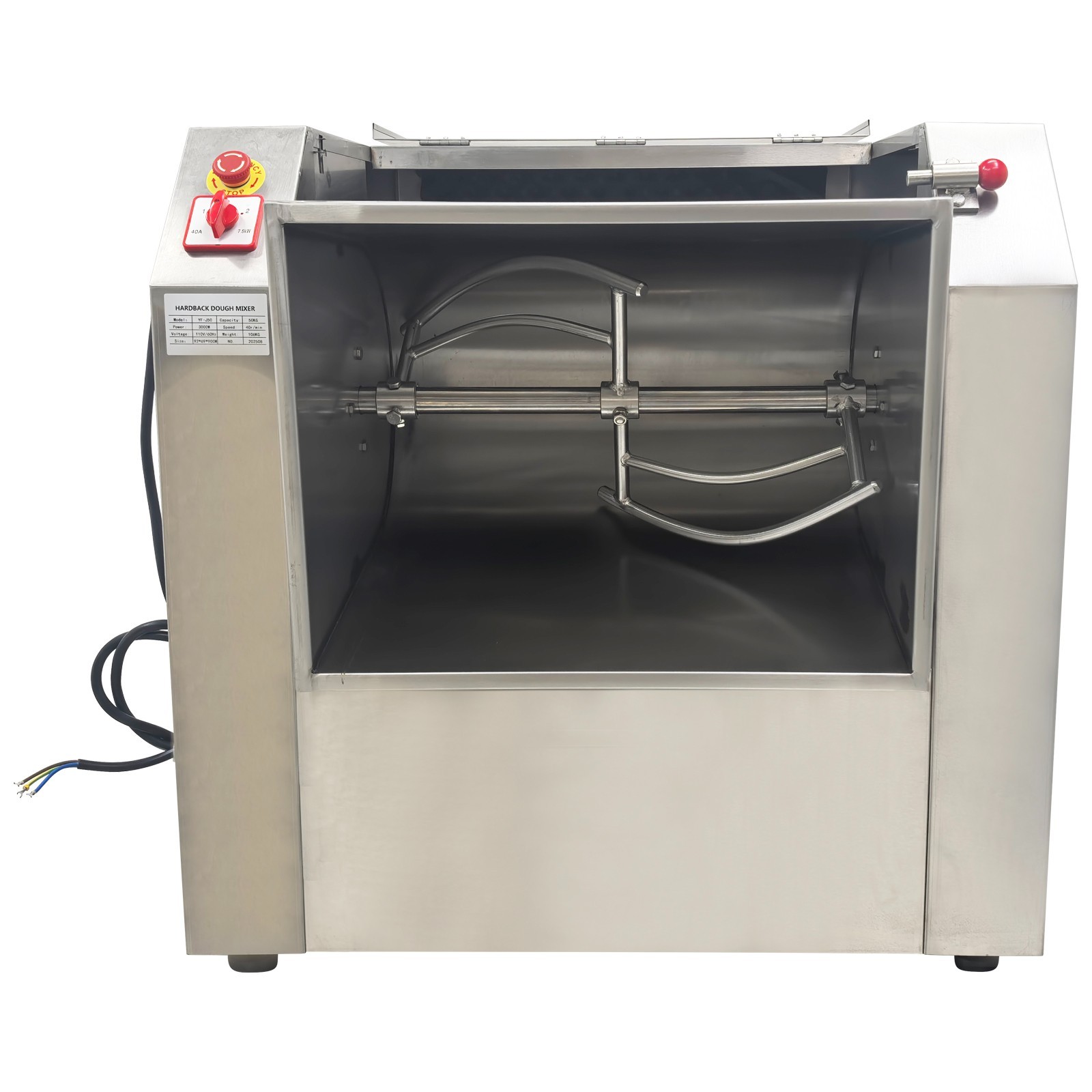 110V Electric Dough Mixer Mixing Machine 50KG/100QT Commercial Kitchen Equipment