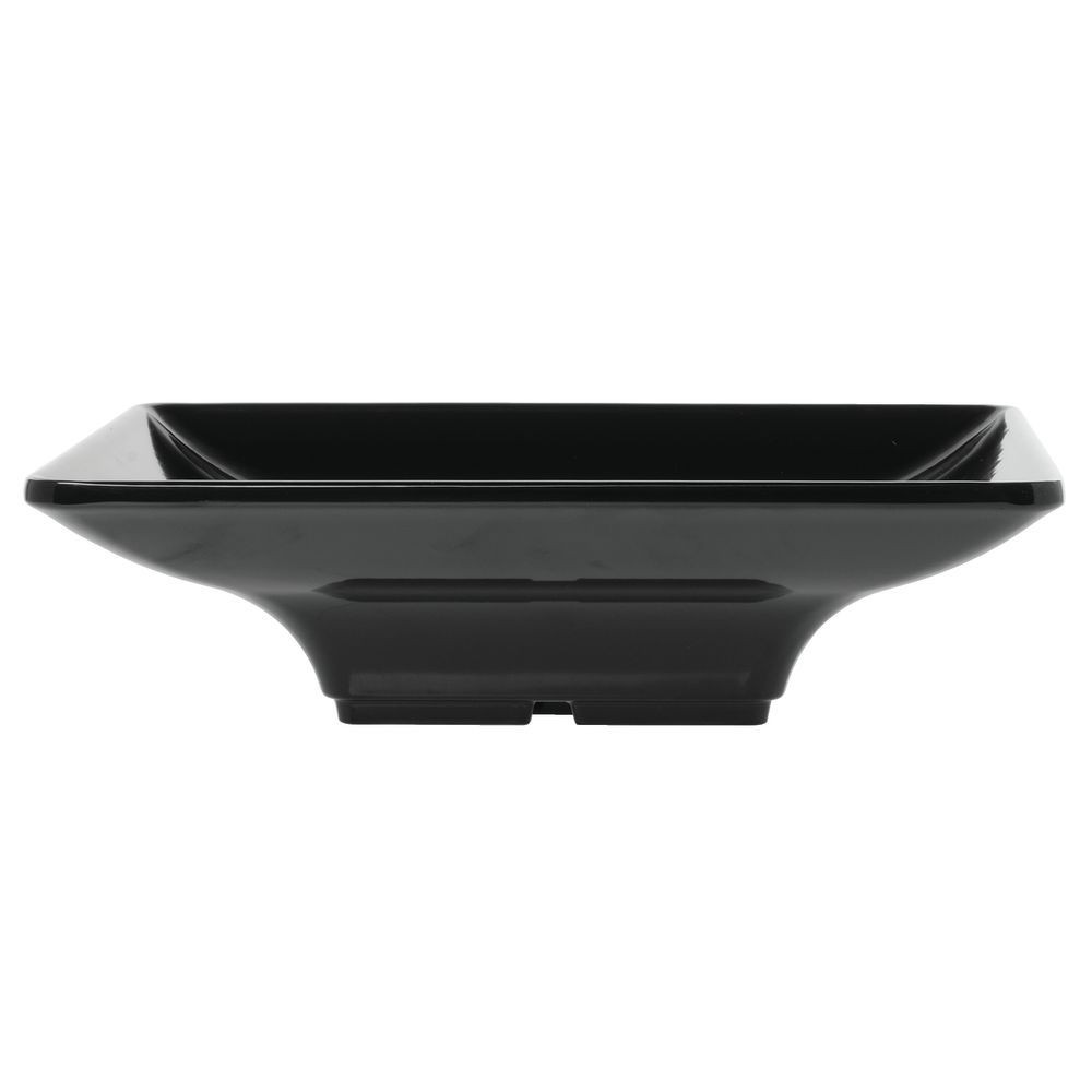 Delfin Pacific Rim II Melamine 3 qt Square Black Bowl – 12″L x 12″W x 2 3/4″H