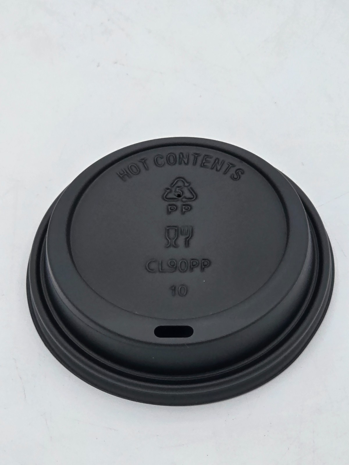 QTY: 100- Disposable Black Durable 12oz and 16oz Hot Cup Coffee Lids