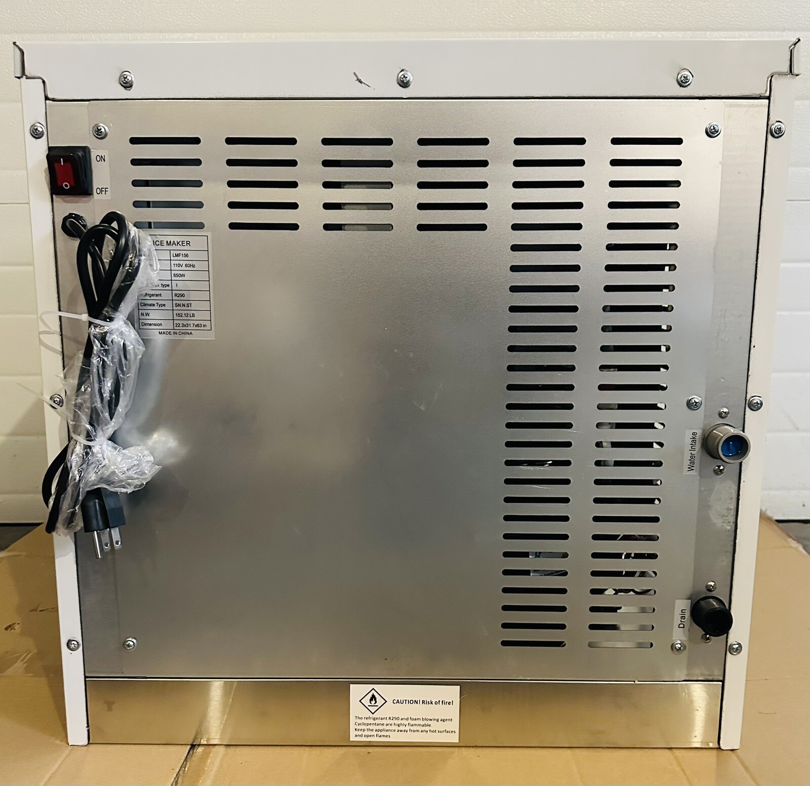 Rapsuar LMF156 500 LBS/24H Commercial Ice Maker Machine 156 PCS Cubes in 10Mins