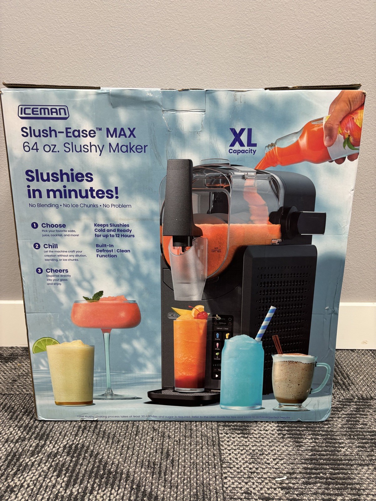 Iceman Slush-Ease Slushie Machine, Frozen Drink Maker 64 Oz. With Touch Controls