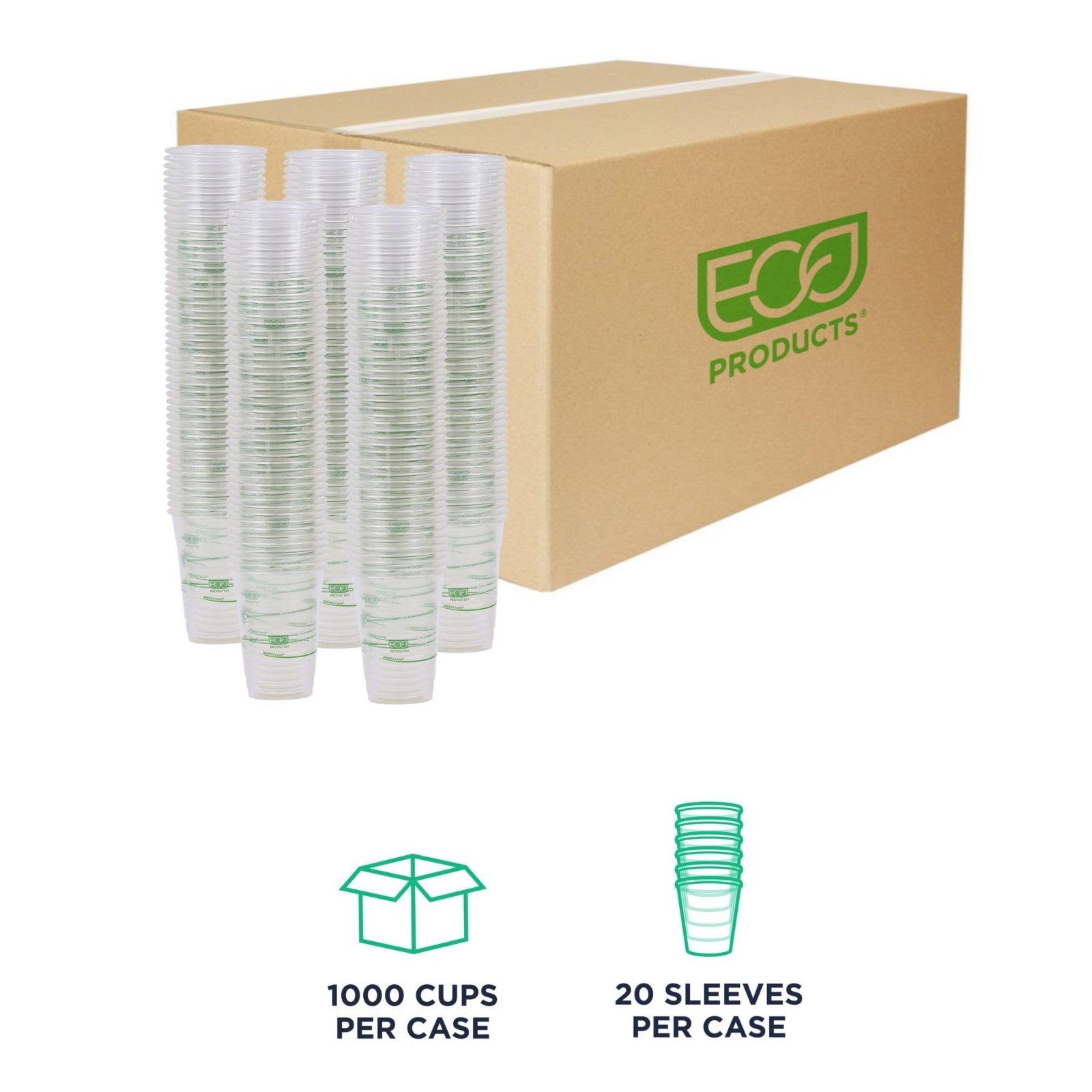 16 oz Clear Cold Cups – Plant-Based PLA Disposable for Iced Coffee, Smoothies &