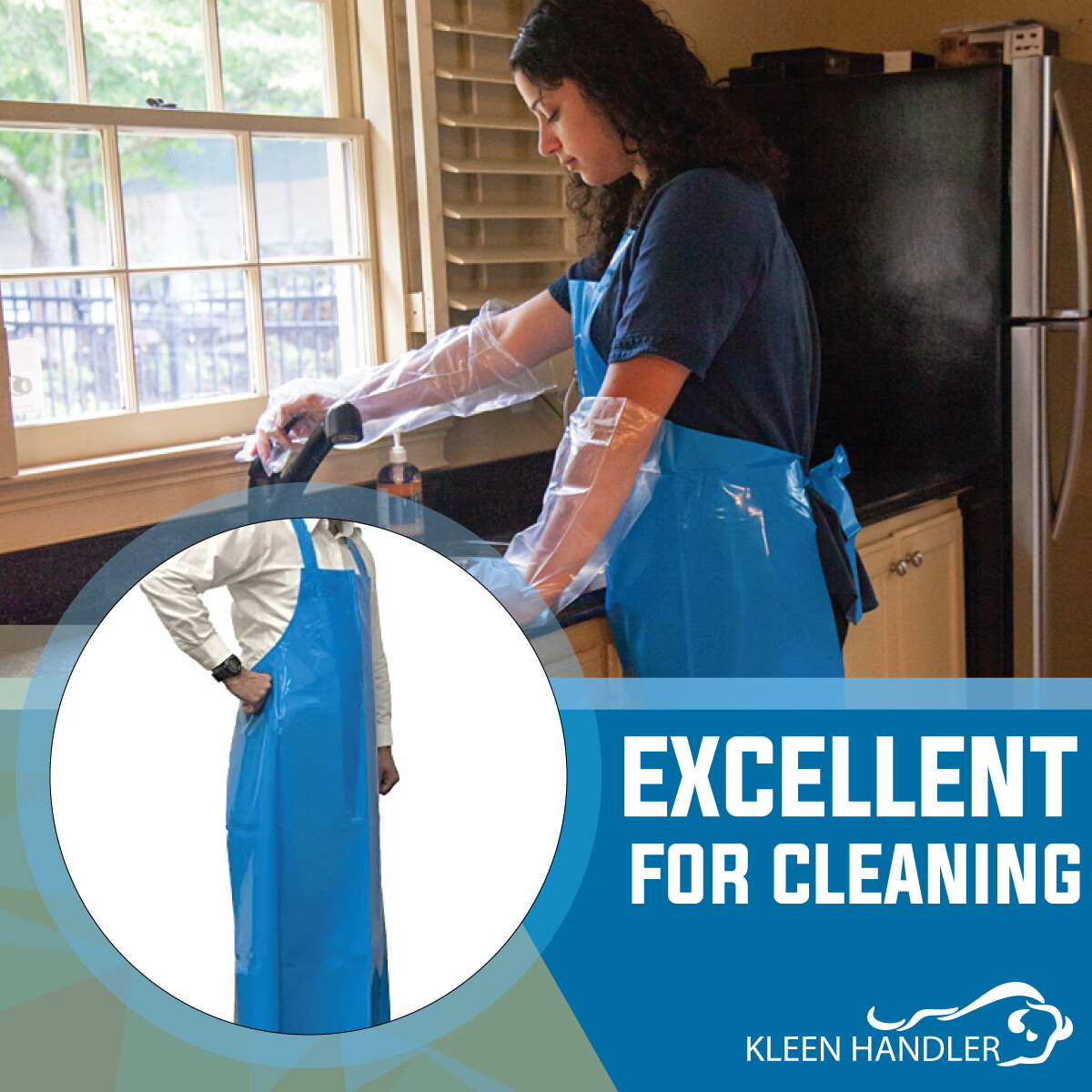 Waterproof TPU Bib Thick Apron, 7.8 Mil, Oil & Water Resistant