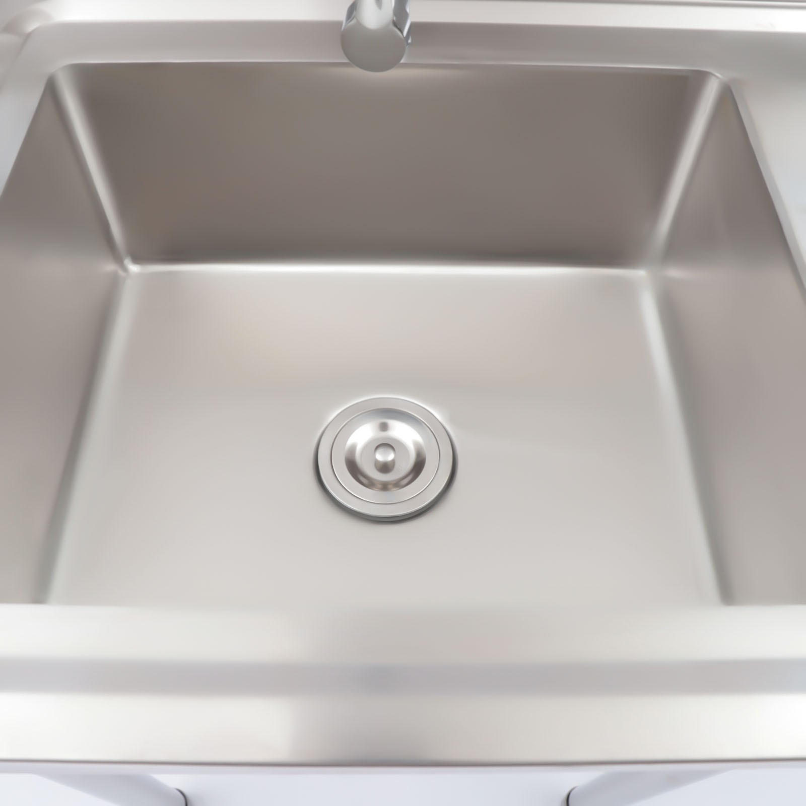 Free Standing Single Bowl Sink Commercial Restaurant Kitchen Sink with Faucet