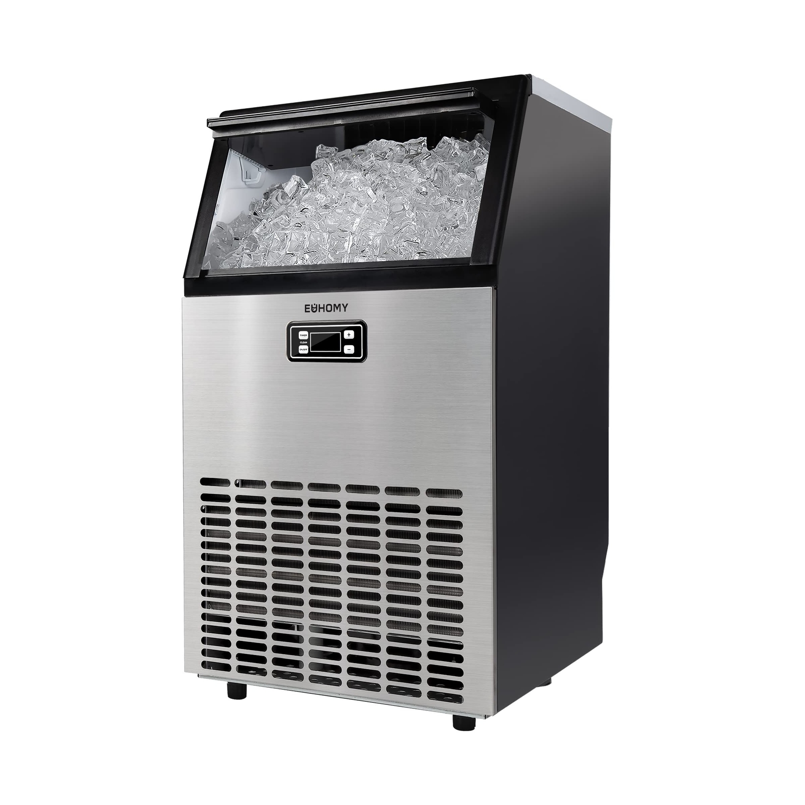 EUHOMY Commercial Ice Maker Machine – 99lbs Daily Production, 33lbs Ice Stora…