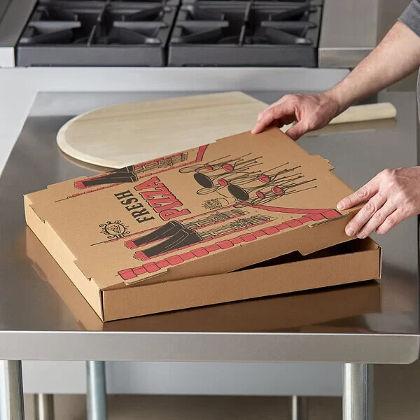 18″ x 18″ x 2″ Kraft Corrugated Pizza Box – 50 / Case FAST Shipping !
