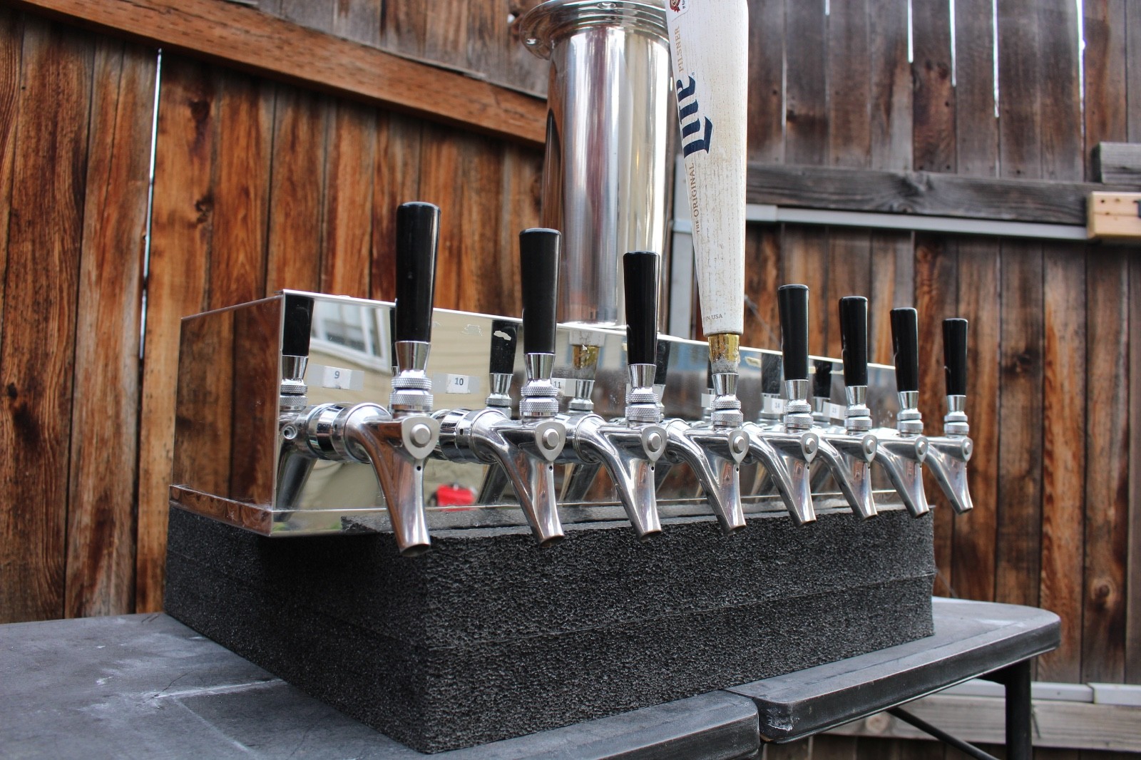 Micro Matic “T” Style 8 Tap Draft Beer Tower – Glycol Cooled