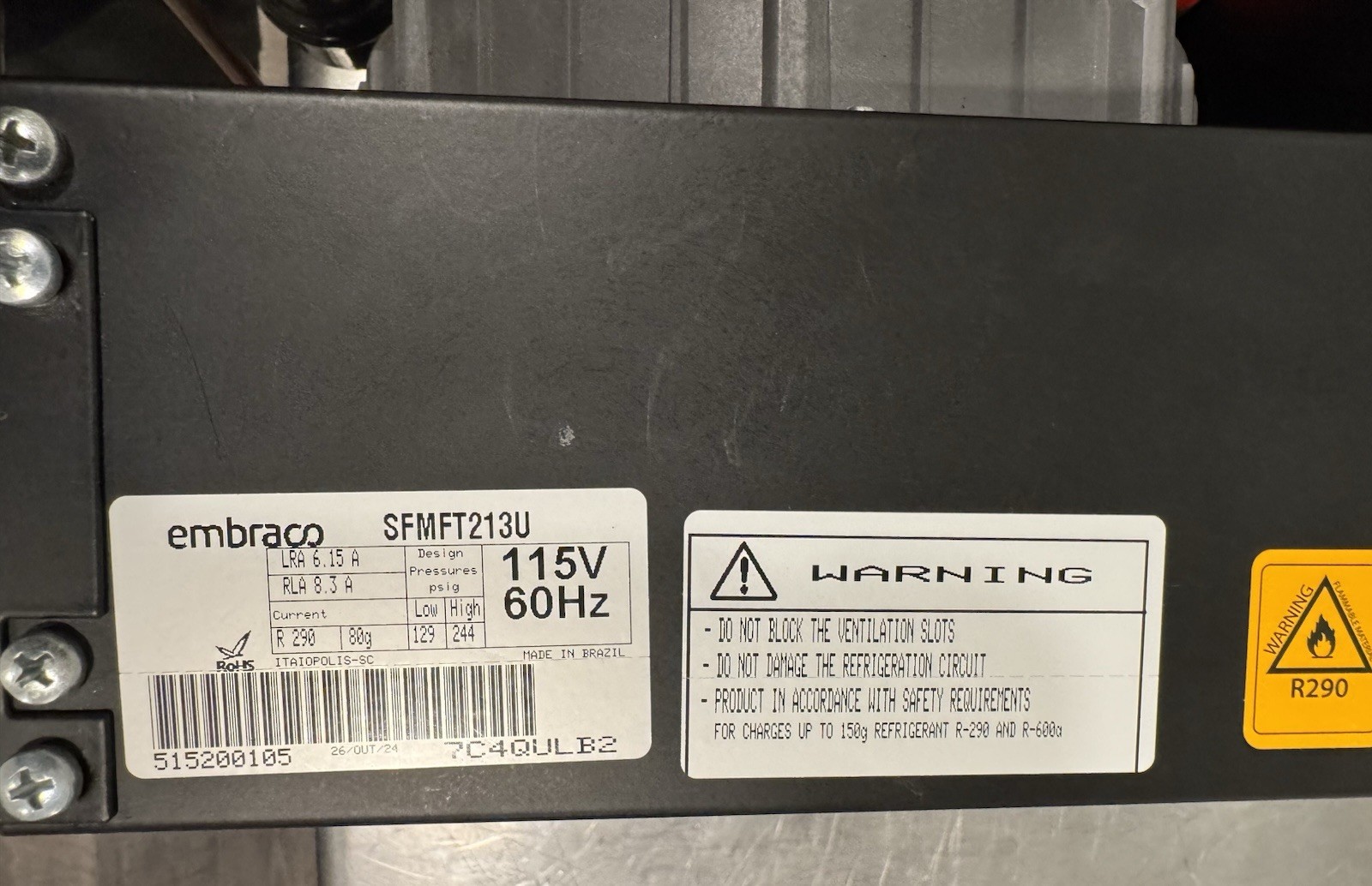 Follett 01550870 CRS Changeout Cooling Unit Embraco CRS FZR20i/FZR25I Module NEW