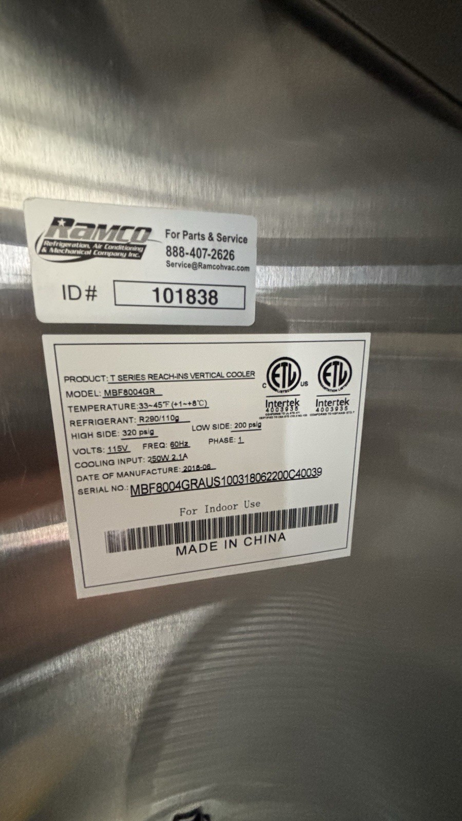 Atosa MBF8004GR Reach-In Refrigerator 1 Solid Door 1 Section 12-24 cu ft