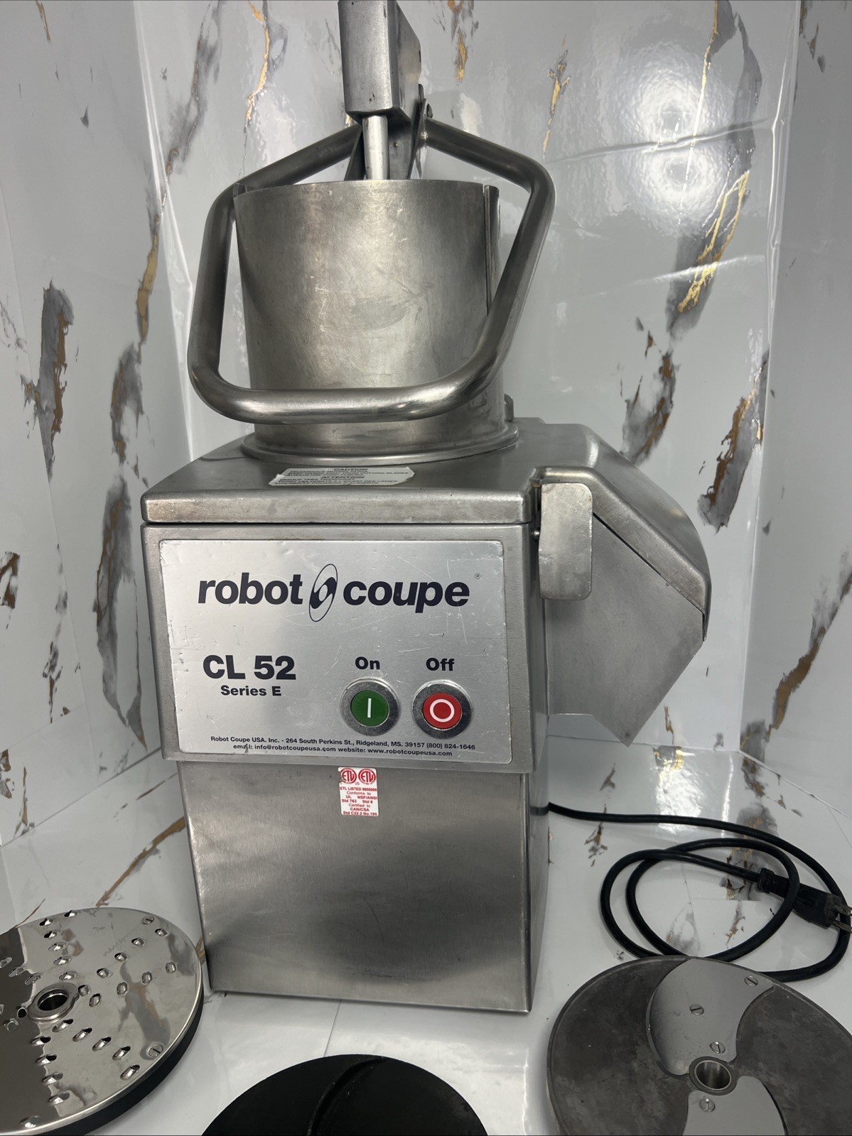 Robot Coupe CL 52 E Series E Continuous Feed Vegetable / Food Processor W/ Discs