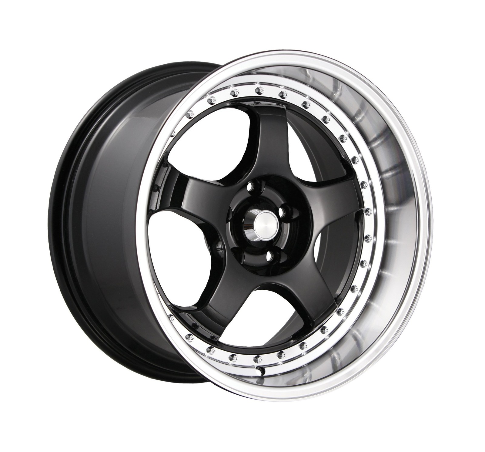 Konig SSM Gloss Black Wheel with Painted Finish and Machined Lip (18 x 8. inc…