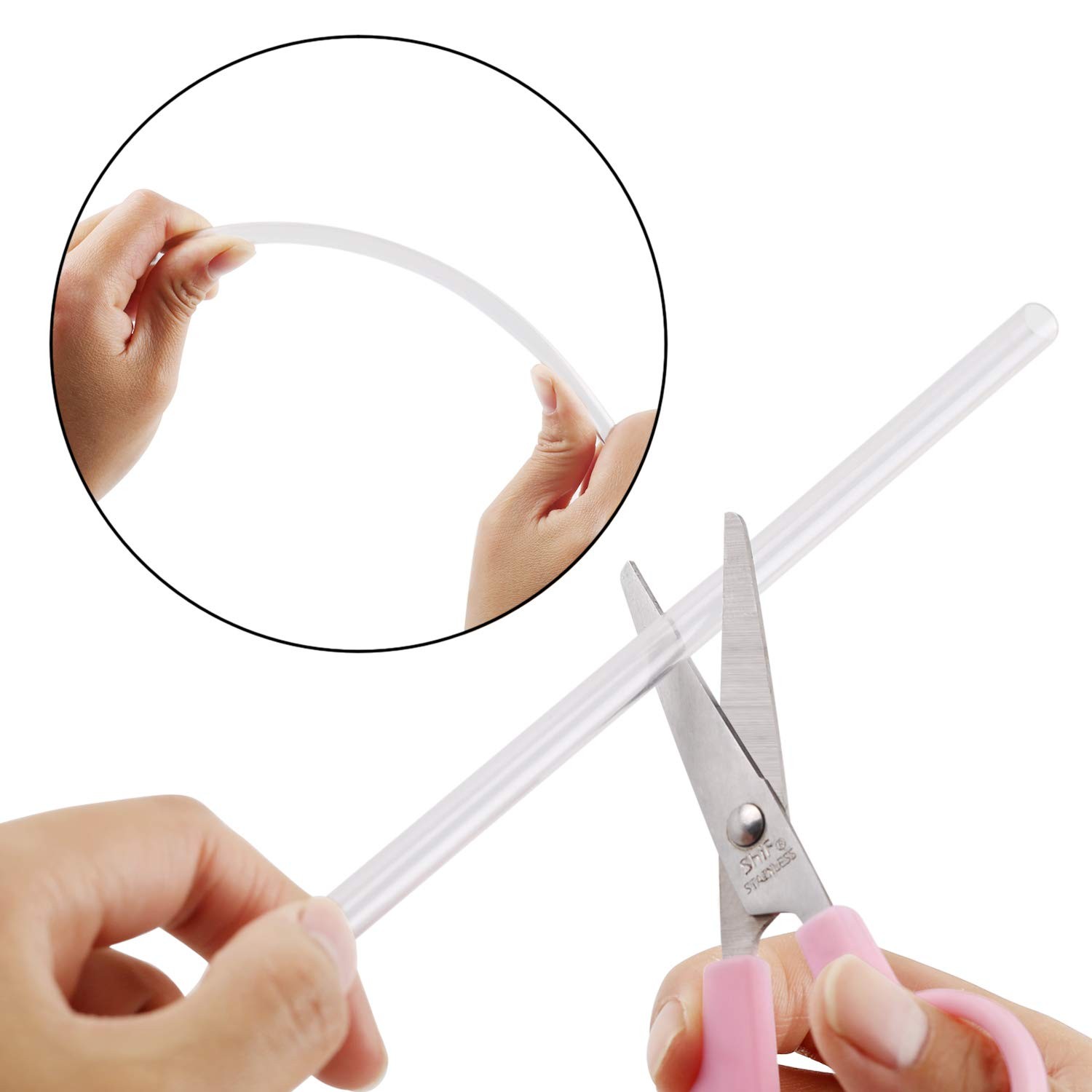 12 Pieces 11 Inches Clear Reusable Plastic Straws for Tall 11 INCH,