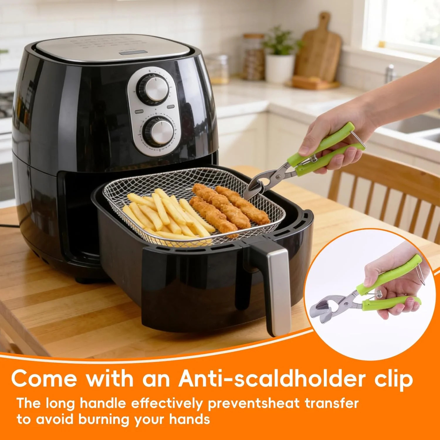 8 Inch Square Air Fryer Rack Set,Dual-Layer 304 Stainless Steel Cosori Ninja Air