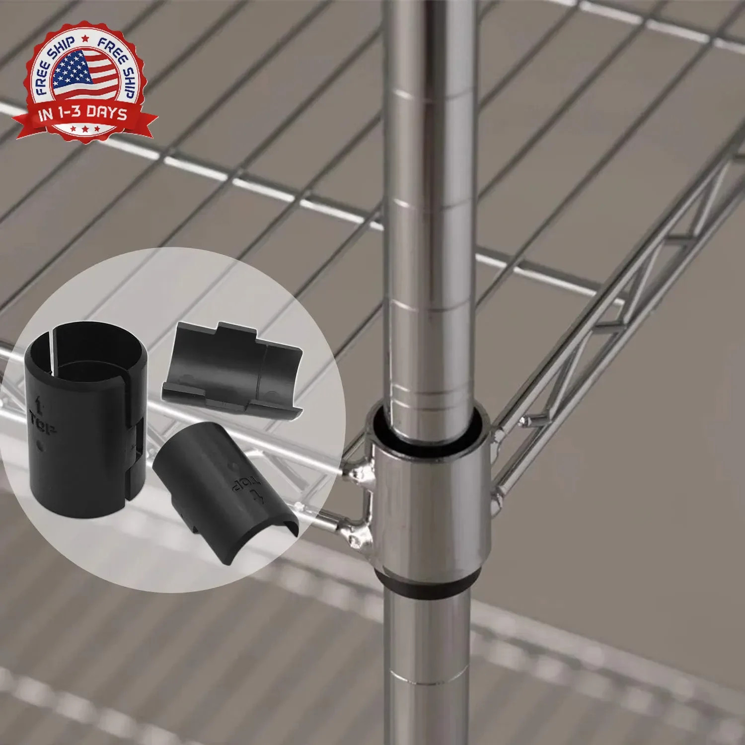 Snnalosses Wire Shelf Clips, Wire Shelving Shelf Lock Clips Replacements for 1″