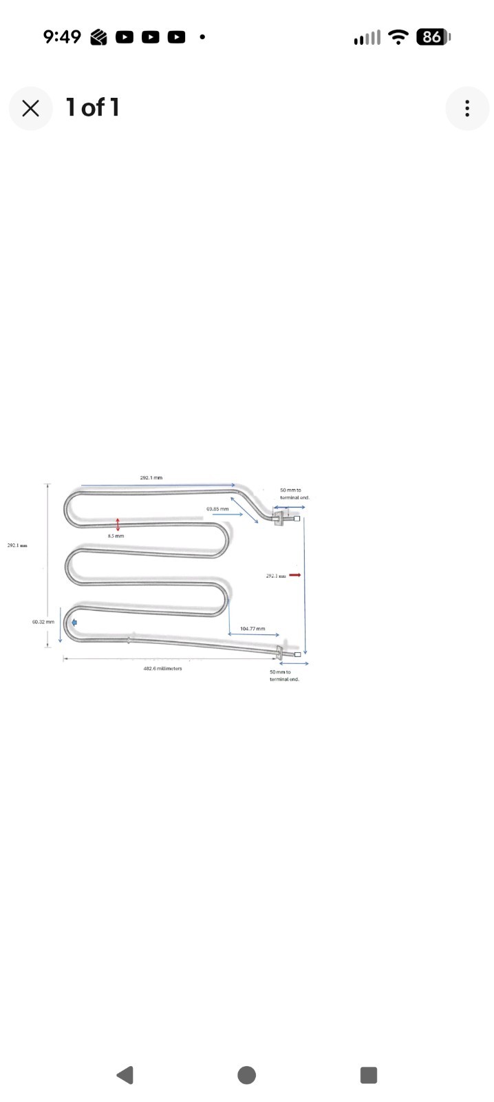 Upper Broiler Element