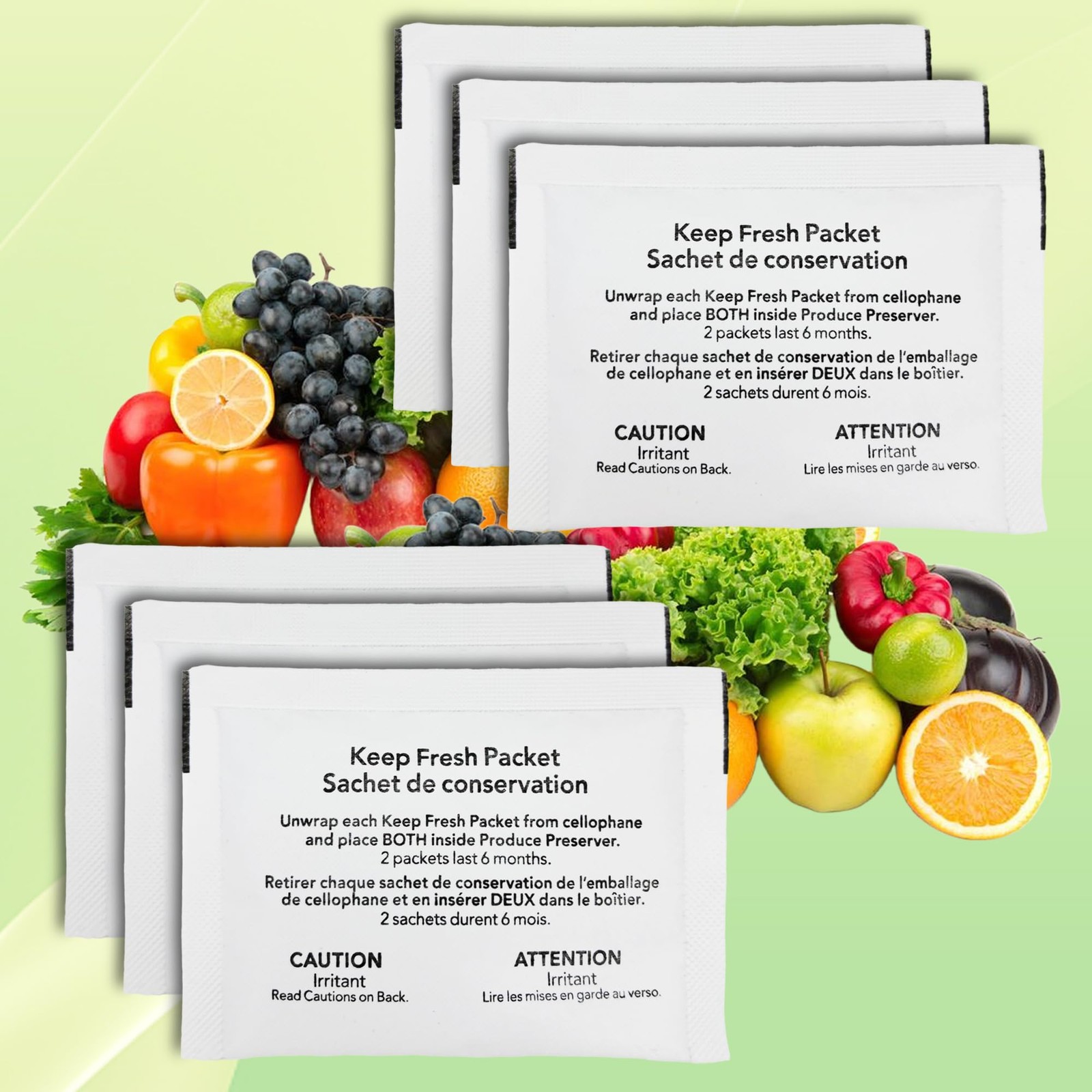 6 Packets W10346771A Refrigerator Produce Preserver Refills; Saver…
