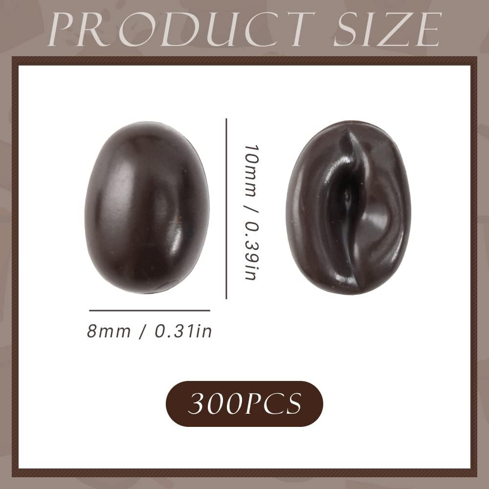 Artificial Coffee Beans, 300 Pcs 1:1 Scale Simulation Fake Coffee Beans for Home