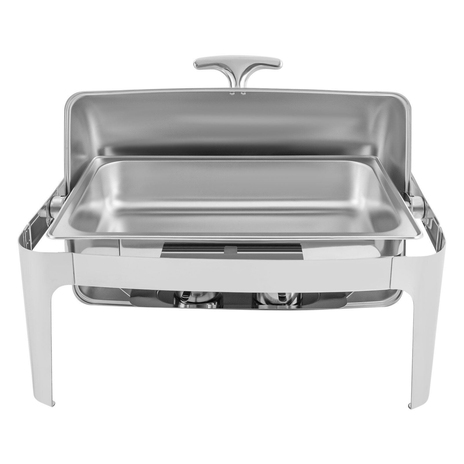 9.54QT Stainless Steel Chafer Buffet Chafing Dish Set Roll Top Food Warmer