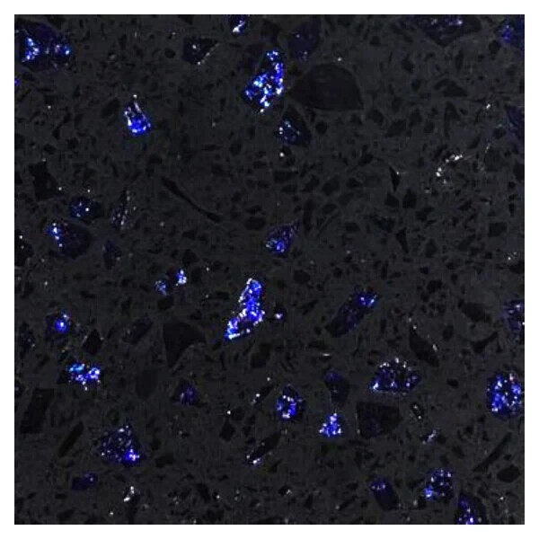 30» Square All-Weather Quartz Restaurant Table Top in Blue Galaxy Marble Finish
