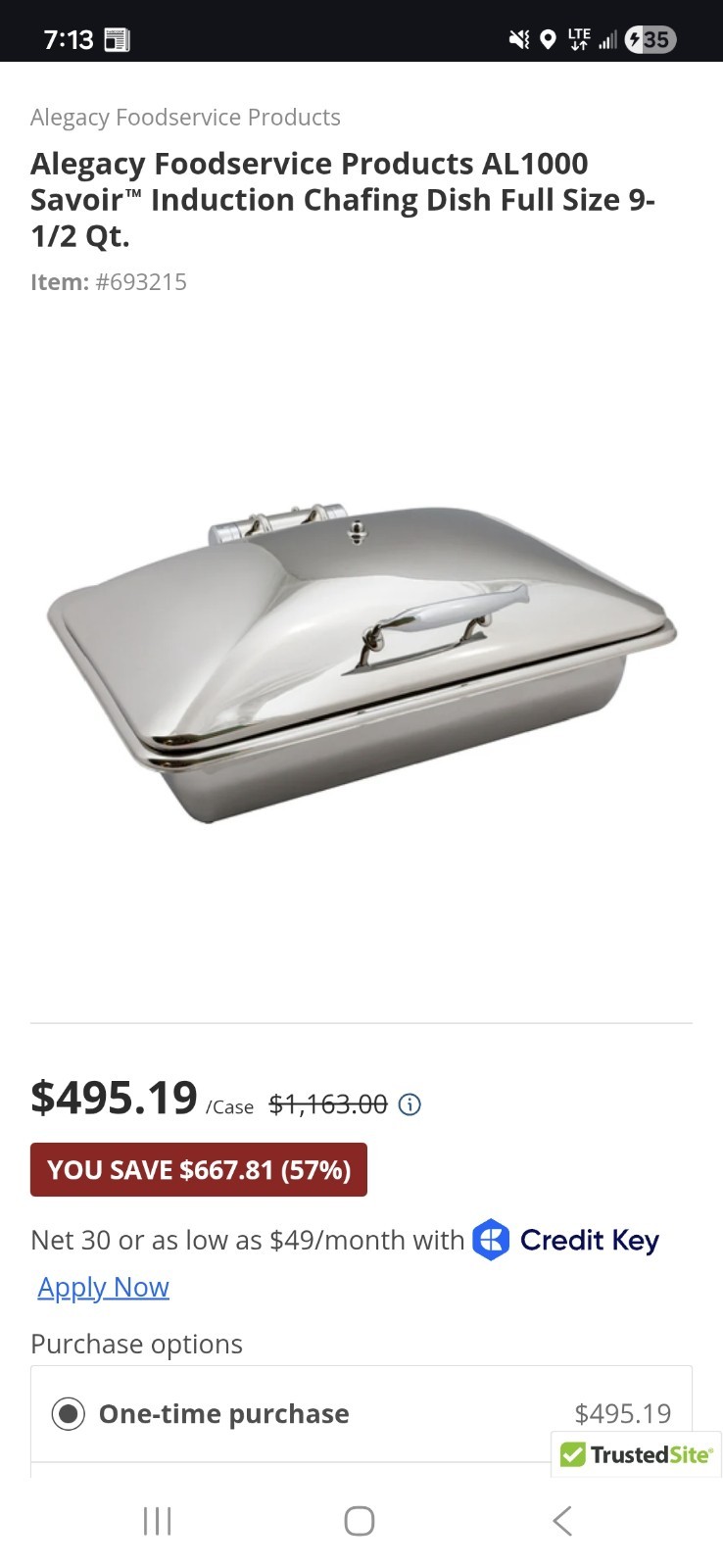 Chafer Induction 9-1 / 2 Qt Rectangle Stainless Steel Buffet Server