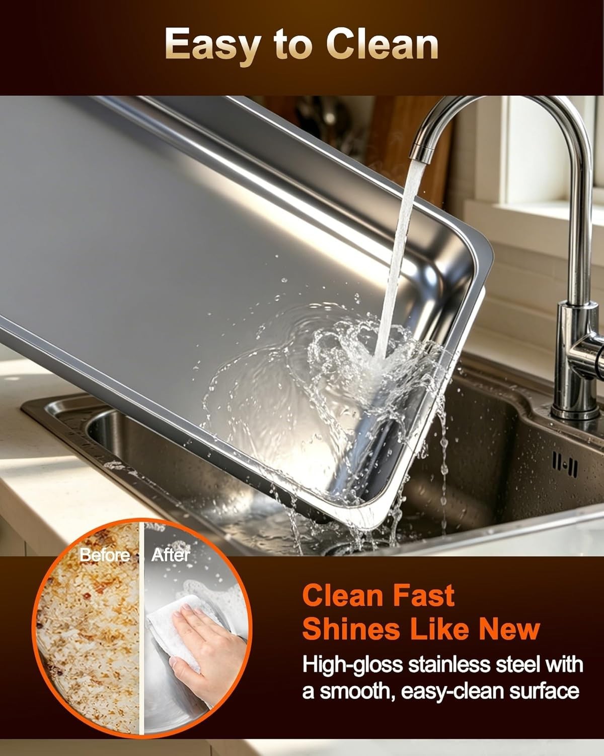 4-PK 9QT Rectangular Stainless Steel Chafing Dishes for Buffet w/ Lids