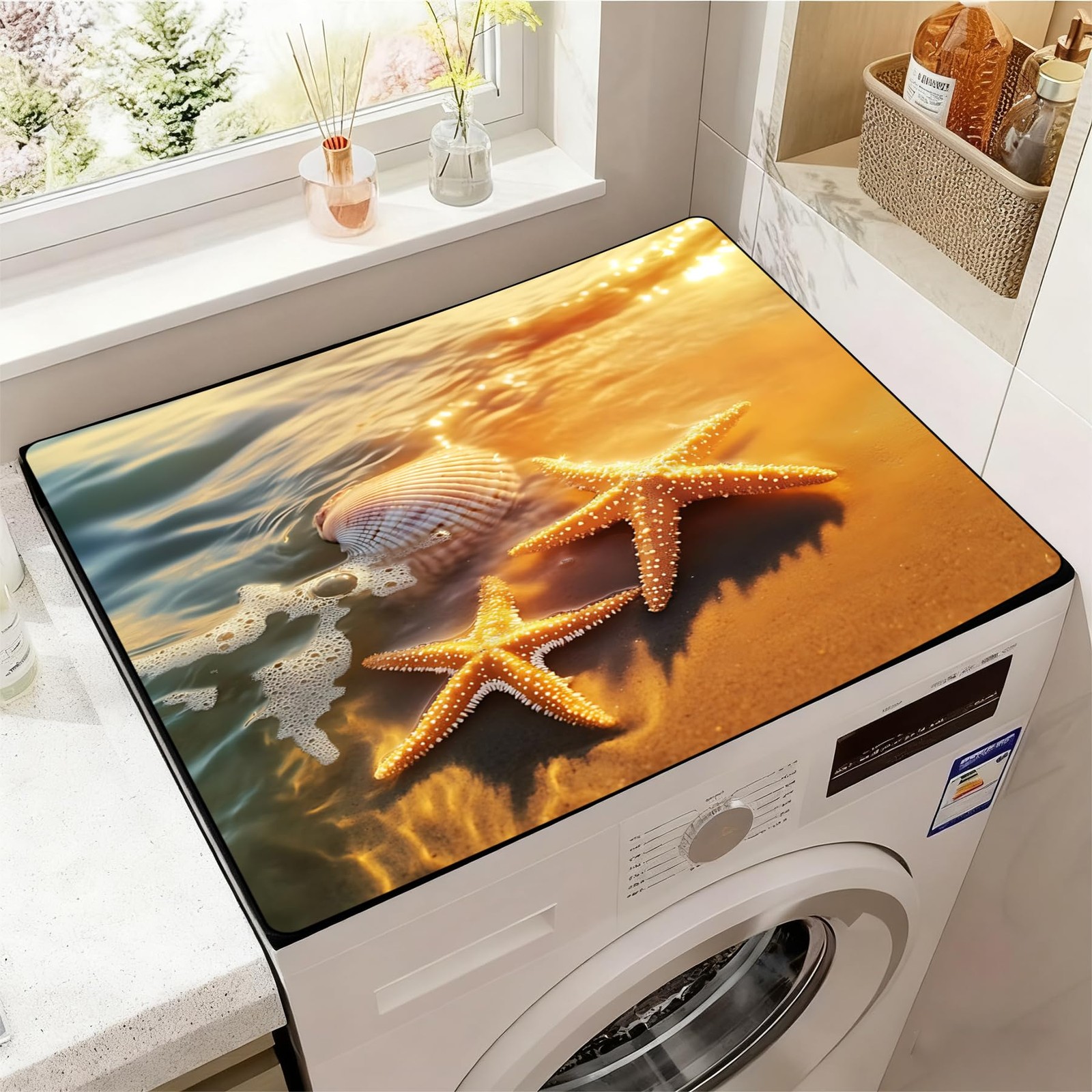 Washer and Dryer Covers for the Top, Non-slip Dryer Top Protector Mat, Dust-p…
