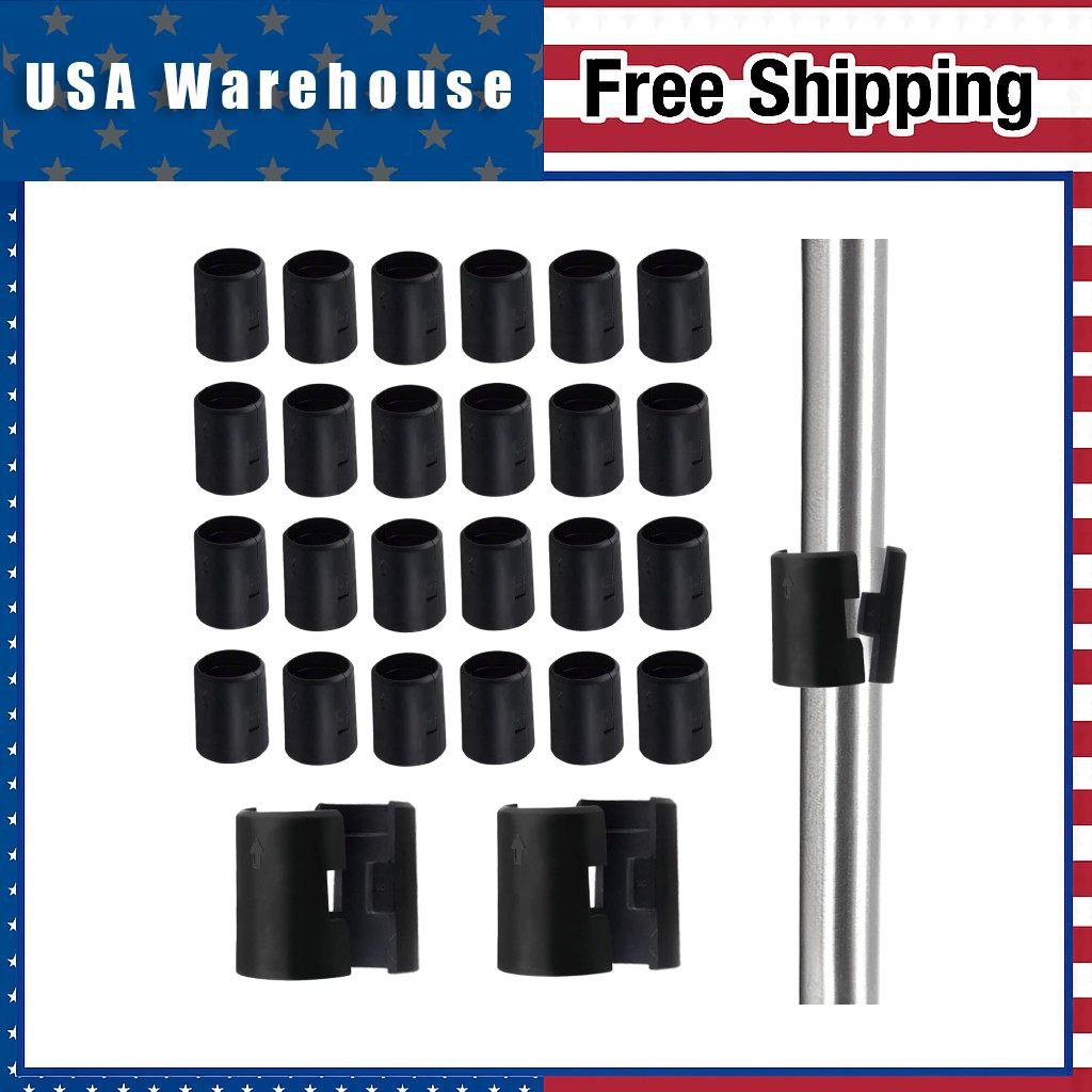 54 Pack Wire Shelf Clips 7/8″ Post Split Shelving Sleeves Replacement for Wire S