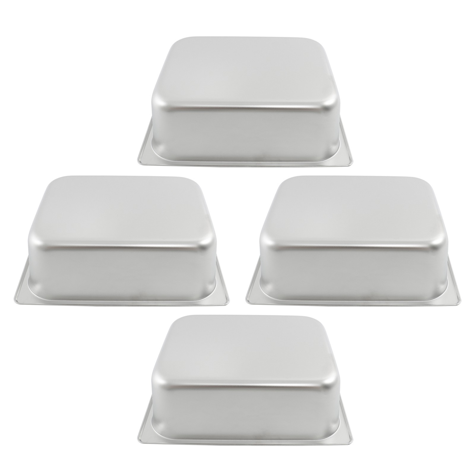 4 Pack Half Size Hotel Pans 1/2 Size 4″ Deep Stainless Steel Steam Table Pan