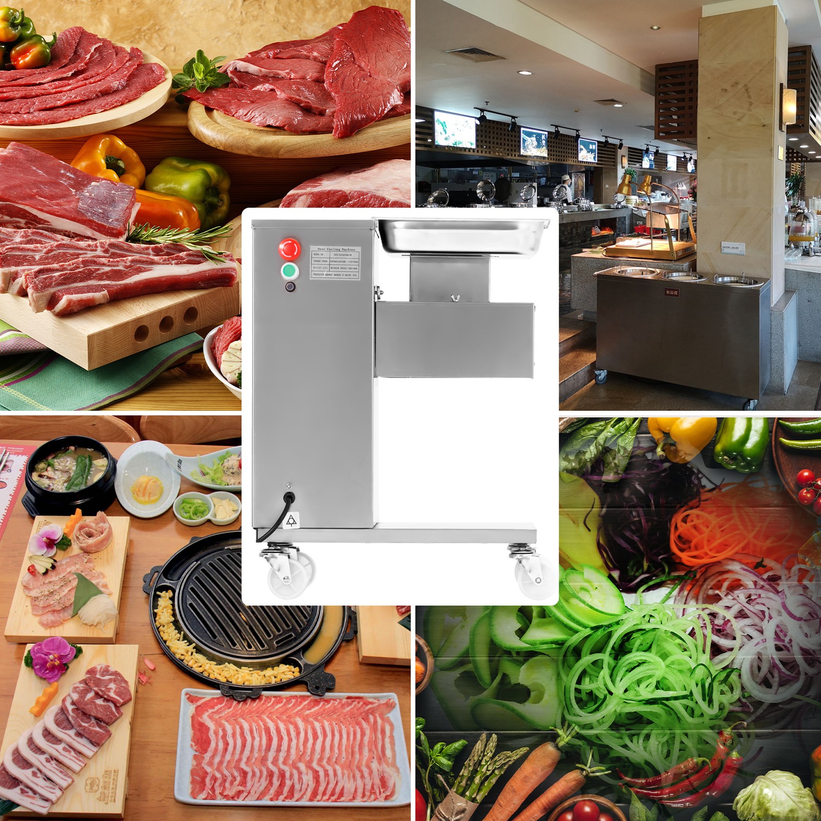 Meat Cutting Machine Meat Slicer Heavy Duty Meat Cutter Commercial 500KG/H