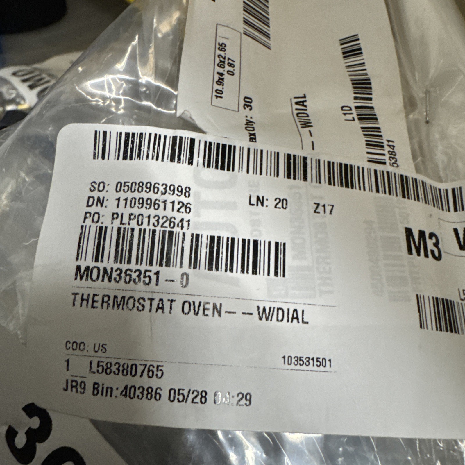 Montague Thermostat Oven–W/Dial 36351-0 – Genuine OEM Replacement Part