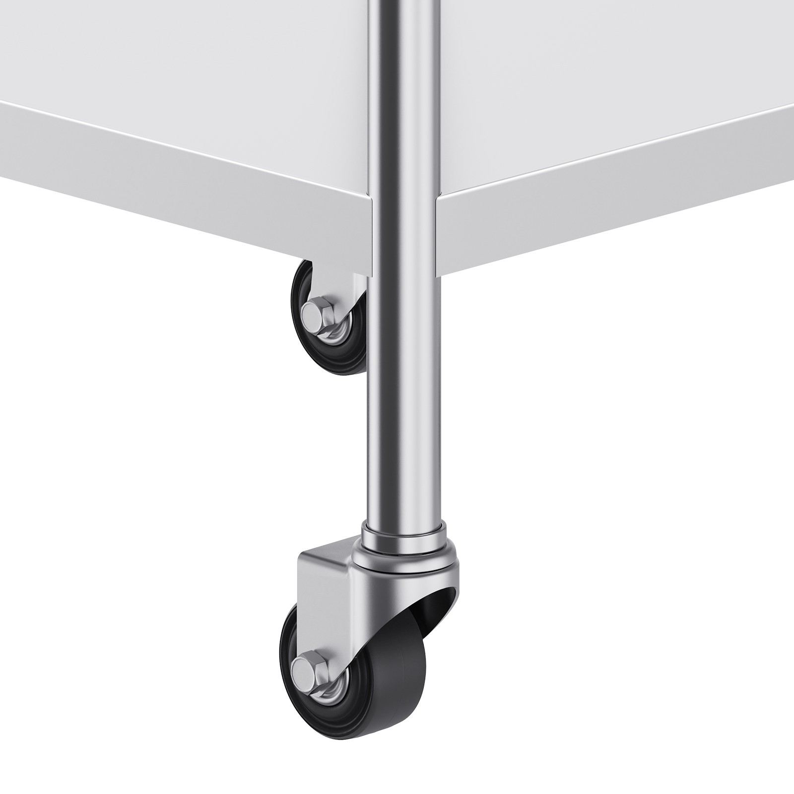 Stainless Steel Work Table 30x36x30 Inch with 4 Wheels & Backsplash
