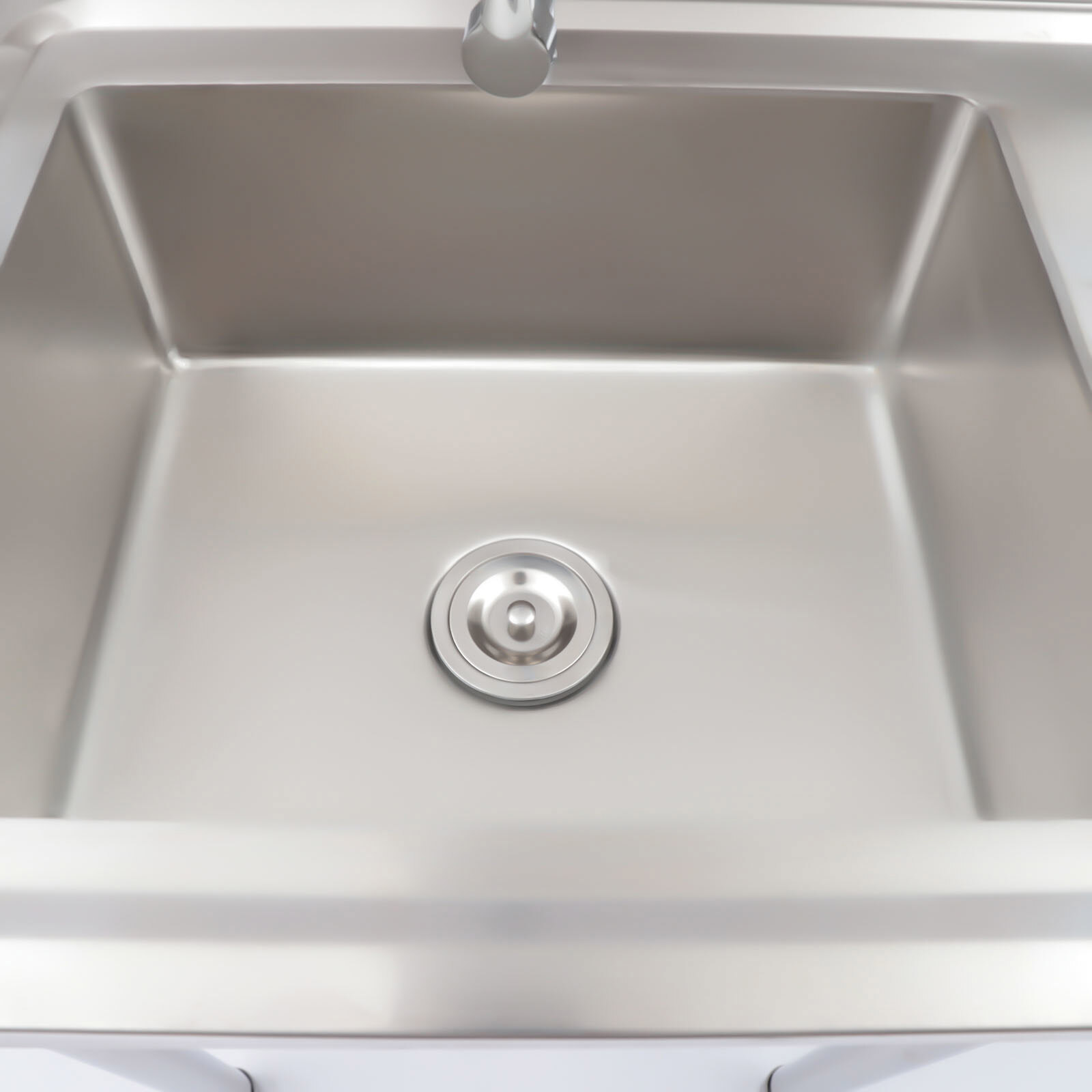Commercial Restaurant Kitchen Sink with Faucet Free Standing Single Bowl Sink
