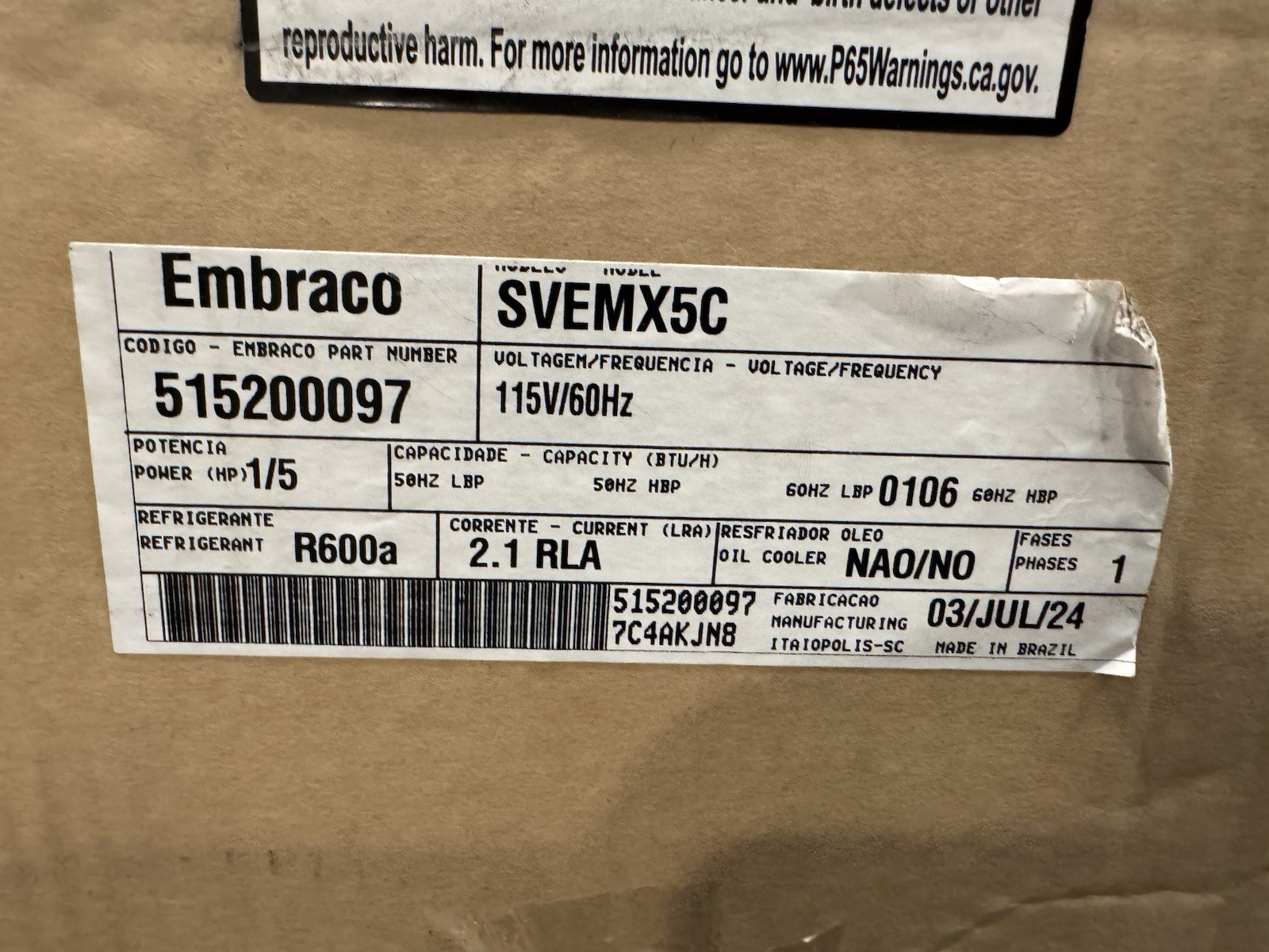 Follett 01550870 CRS Changeout Cooling Unit Embraco CRS FZR20i/FZR25I Module NEW