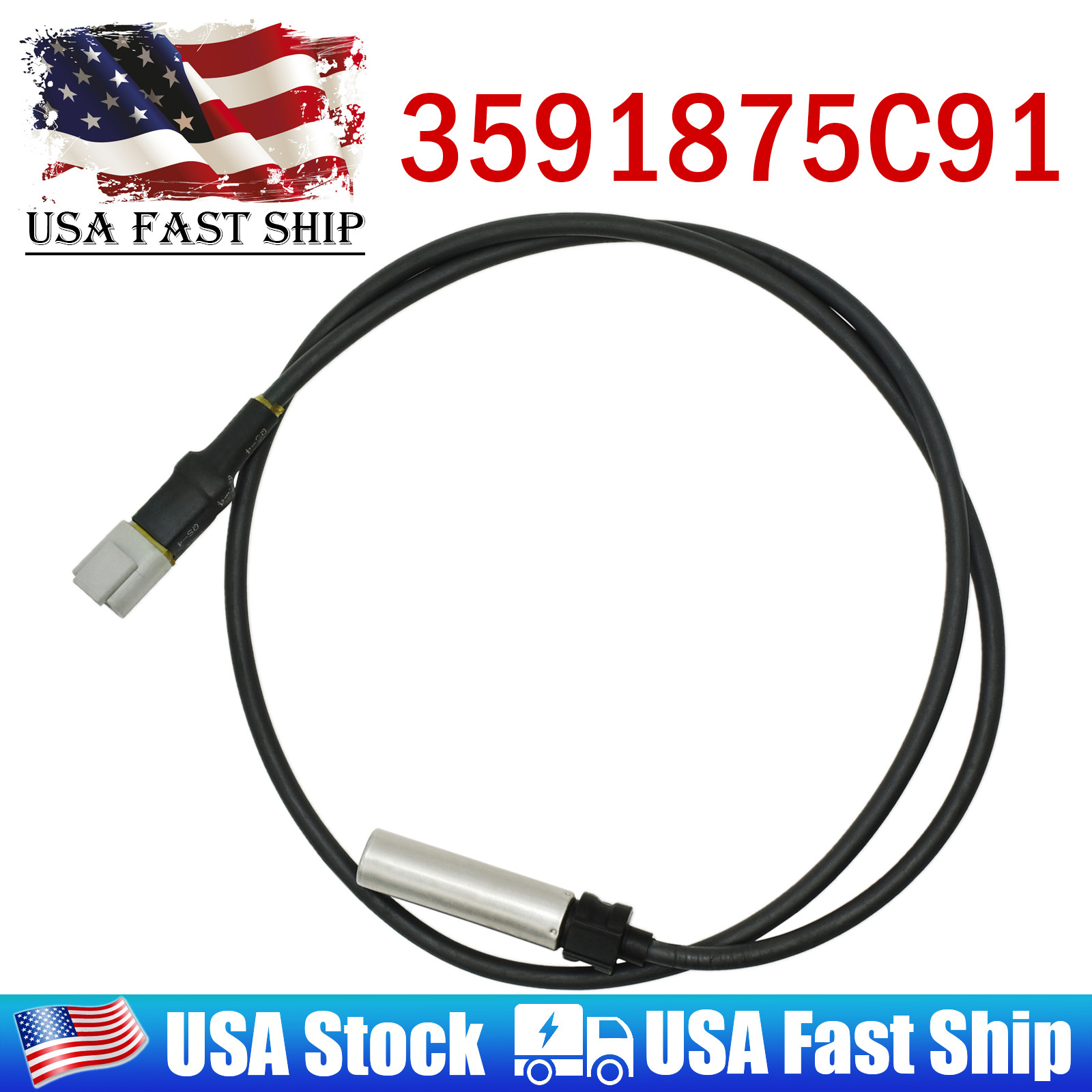 ABS Wheel Speed Sensor 40″ BAN801553 5010403 3591875C91 BX801553 5C4Z-2C204-CA