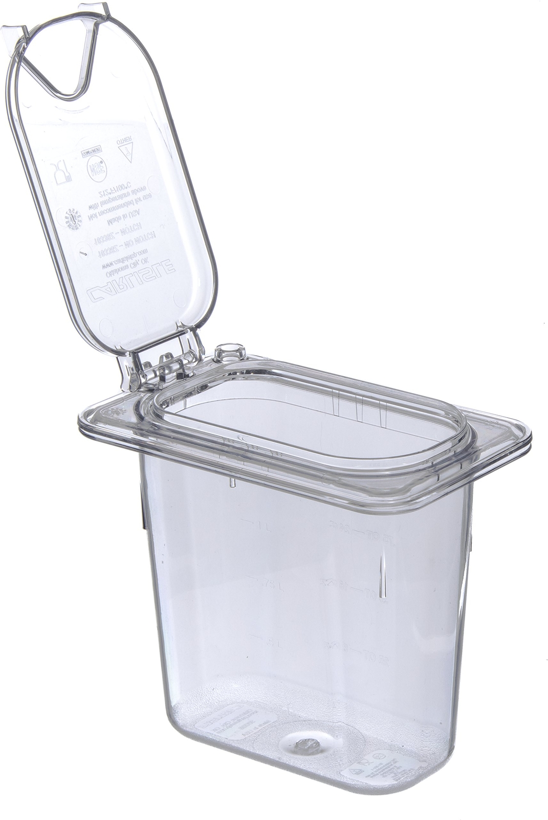 Plastic Food Pan 1/9 Size 6 Inches Deep Clear for Kitchen and Restaurant Use