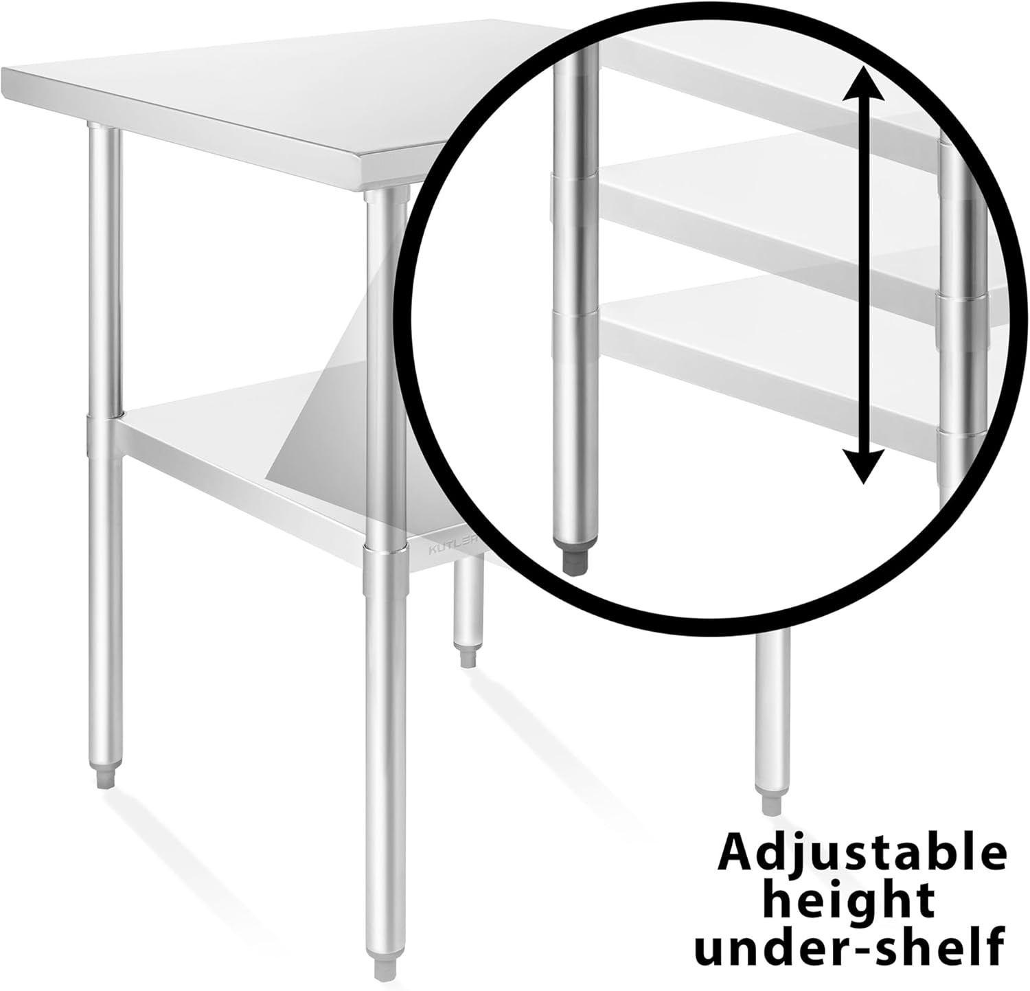 Stainless Steel Table 30 X 30 Inches, NSF Heavy Duty Commercial Kitchen Prep and