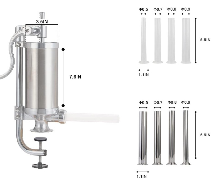 Embutidora de salchichas, máquina vertical de acero inoxidable para embutidos ca